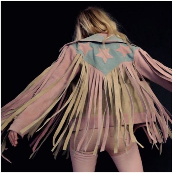 Understated Leather American Woman Jacket in Rose, Smoke, & Dust - Picture 2 of 11